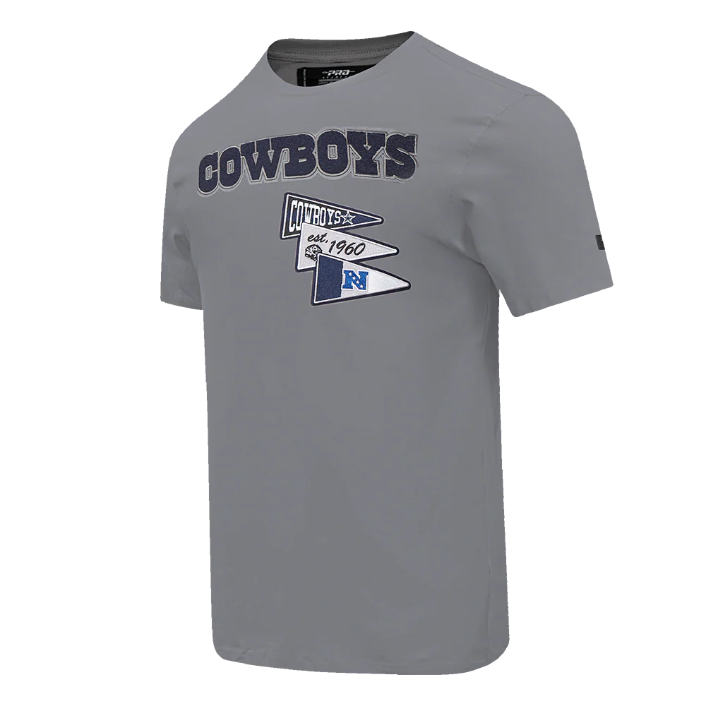 NFL DALLAS COWBOYS TEAM PENNANTS MEN'S WORDMARK   TEE (GRAY) - Image 2