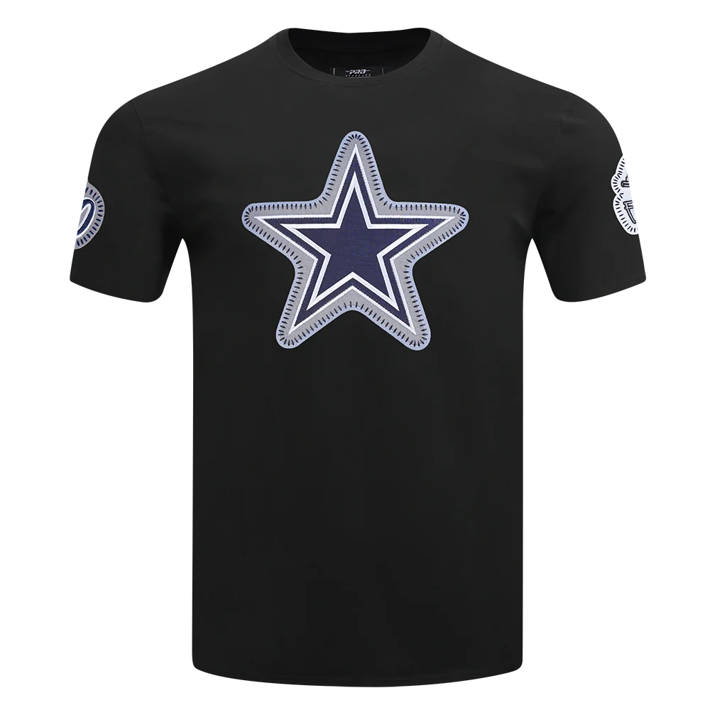 NFL DALLAS COWBOYS DIY PICK STITCH MEN'S SINGLE JERSEY TEE (BLACK)
