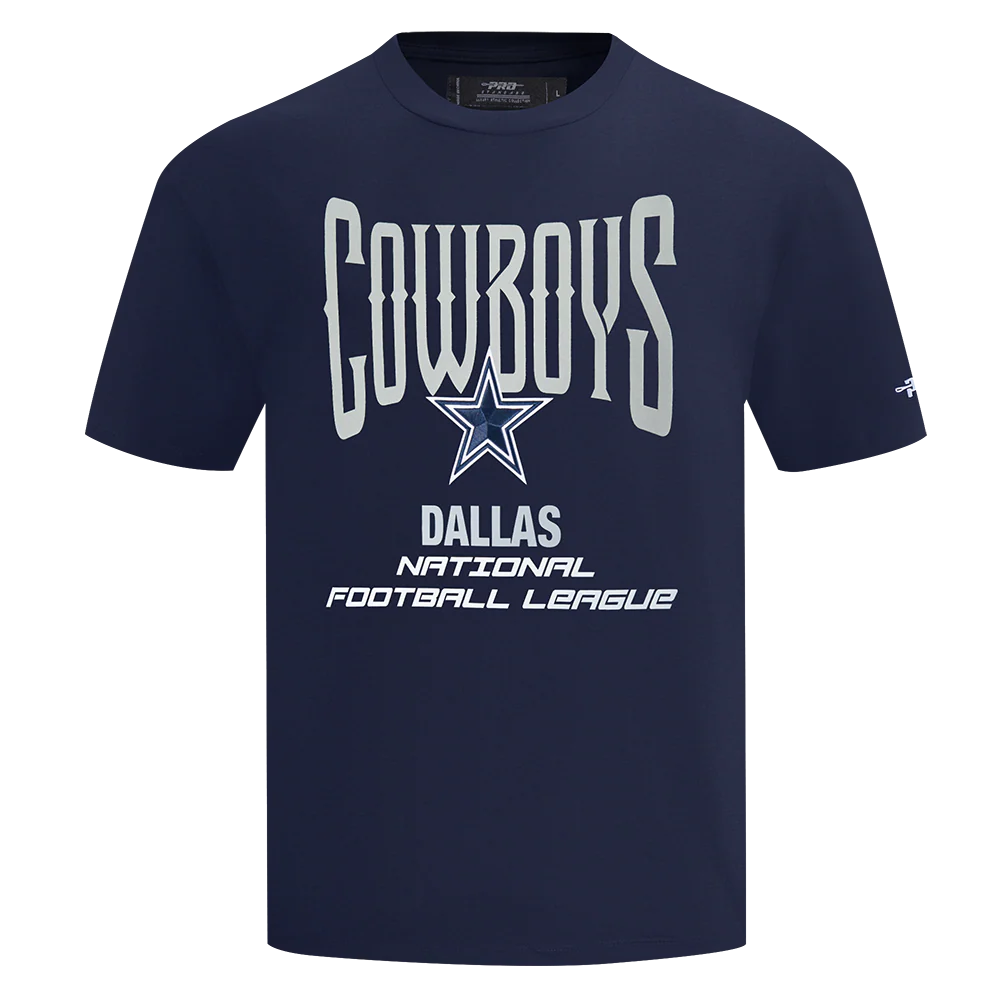 NFL DALLAS COWBOYS CITY TOUR 2.0 MEN'S COTTON JERSEY DROP SHOULDER TEE (MIDNIGHT NAVY)