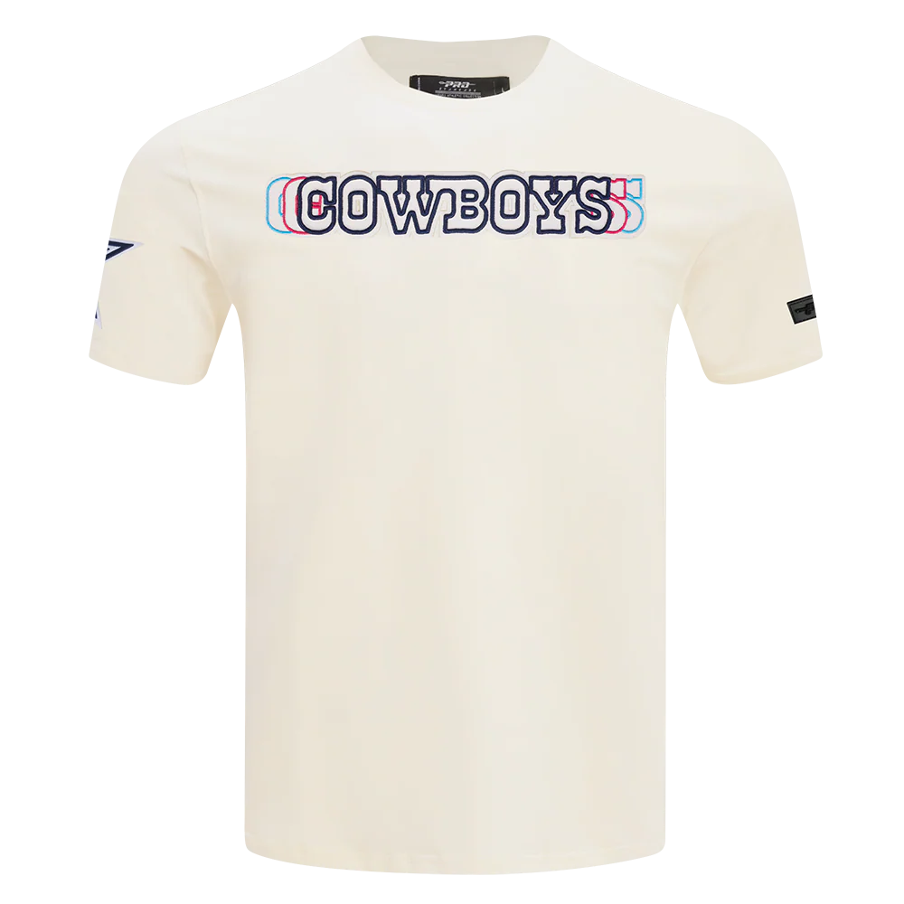 NFL DALLAS COWBOYS ECHO LOGO MEN'S SINGLE JERSEY TEE (EGGSHELL)
