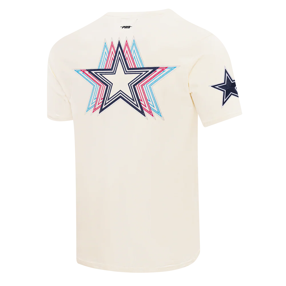 NFL DALLAS COWBOYS ECHO LOGO MEN'S SINGLE JERSEY TEE (EGGSHELL) - Image 4