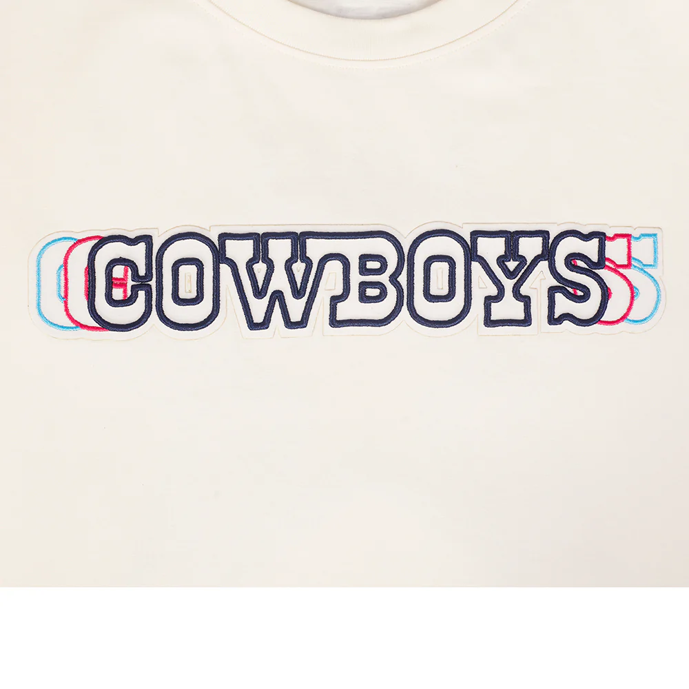 NFL DALLAS COWBOYS ECHO LOGO MEN'S SINGLE JERSEY TEE (EGGSHELL) - Image 5