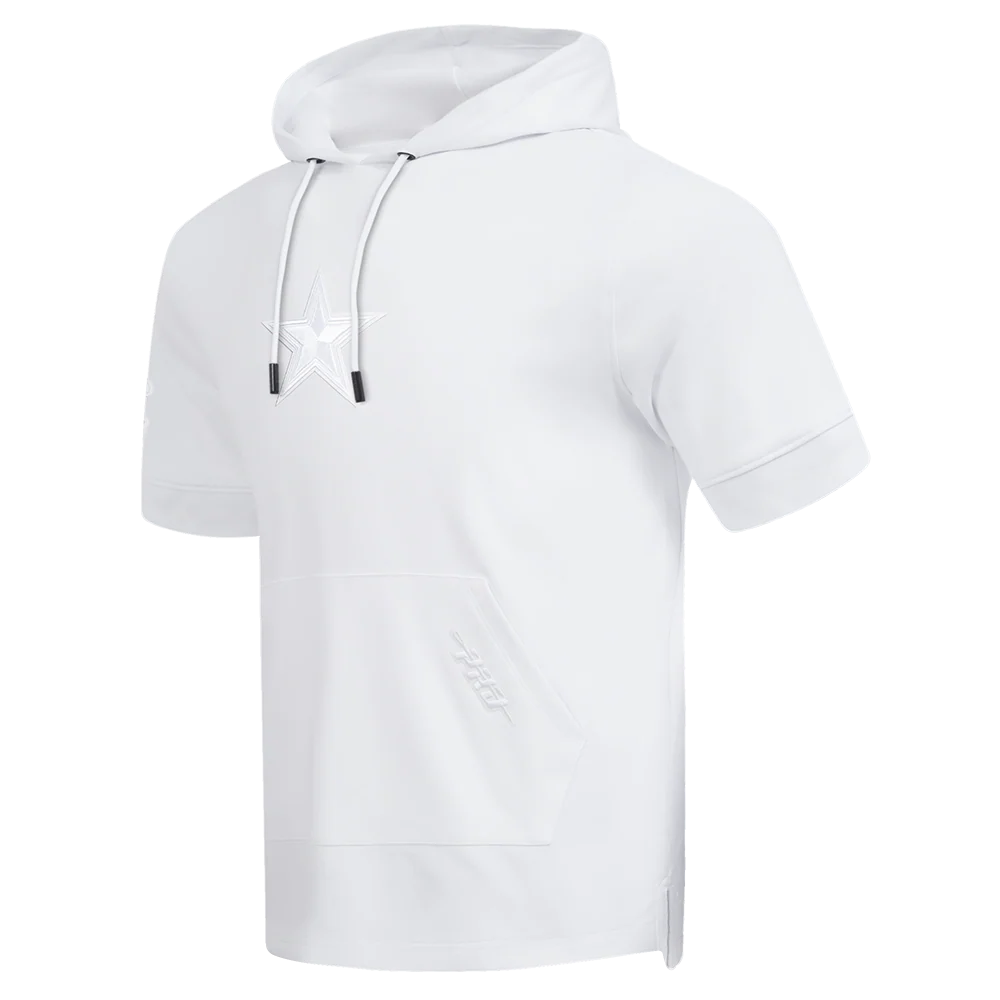 NFL DALLAS COWBOYS WHITE OUT MEN'S SHORT SLEEVE PULLOVER HOODIE (WHITE) - Image 2