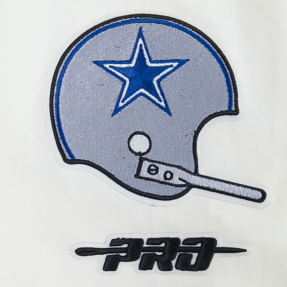 NFL DALLAS COWBOYS MODERN ORIGINALS MEN'S RINGER TEE (EGGSHELL/DODGER BLUE) - Image 6