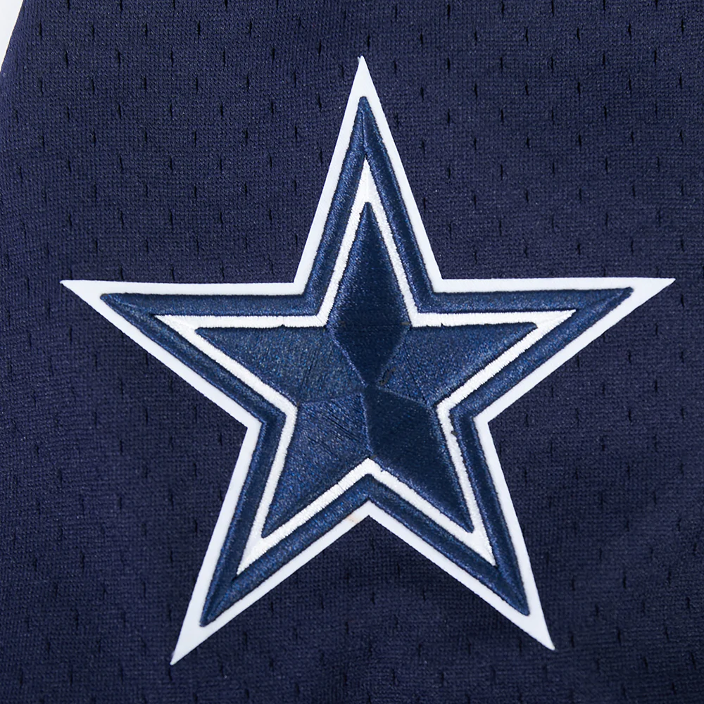 NFL DALLAS COWBOYS DAK PRESCOTT #4 CLASSIC MESH PNN MEN'S MESH BUTTON DOWN SHIRT (MIDNIGHT NAVY) - Image 7