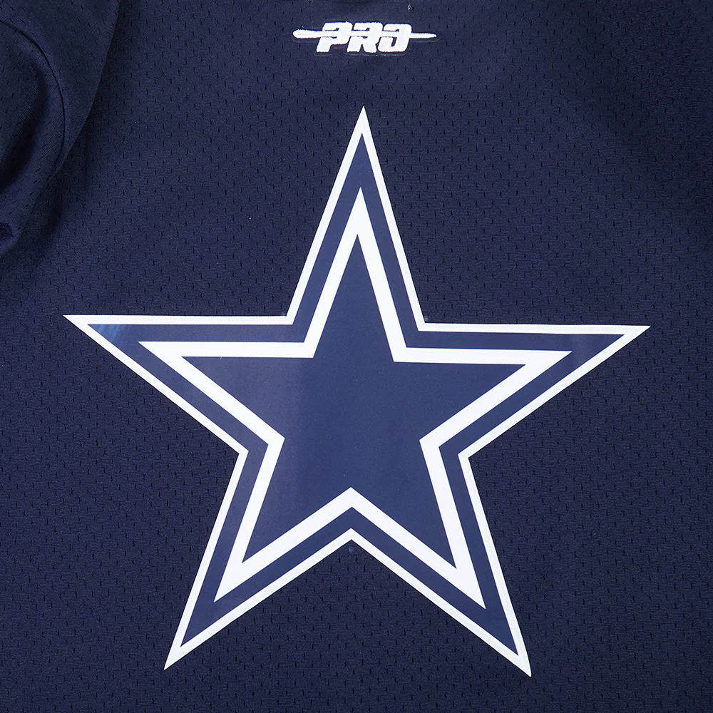 NFL DALLAS COWBOYS CEE DEE LAMB #88 CLASSIC MESH PNN MEN'S MESH BUTTON DOWN SHIRT (MIDNIGHT NAVY) - Image 8