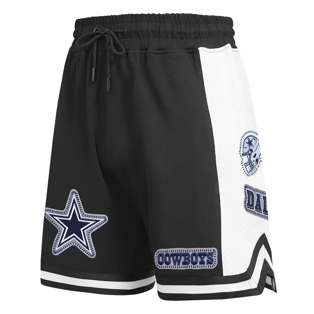 NFL DALLAS COWBOYS DIY PICK STITCH MEN'S DOUBLE KNIT 2.0 SHORT (BLACK)