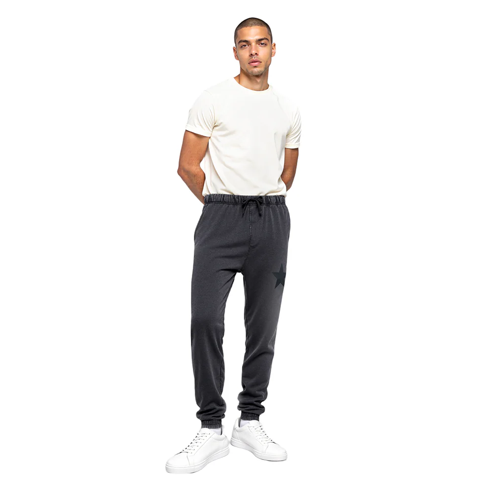 NFL DALLAS COWBOYS WASHED VANGUARD MEN'S ENZYME WASH RELAXED FT SWEA (WASHED BLACK)