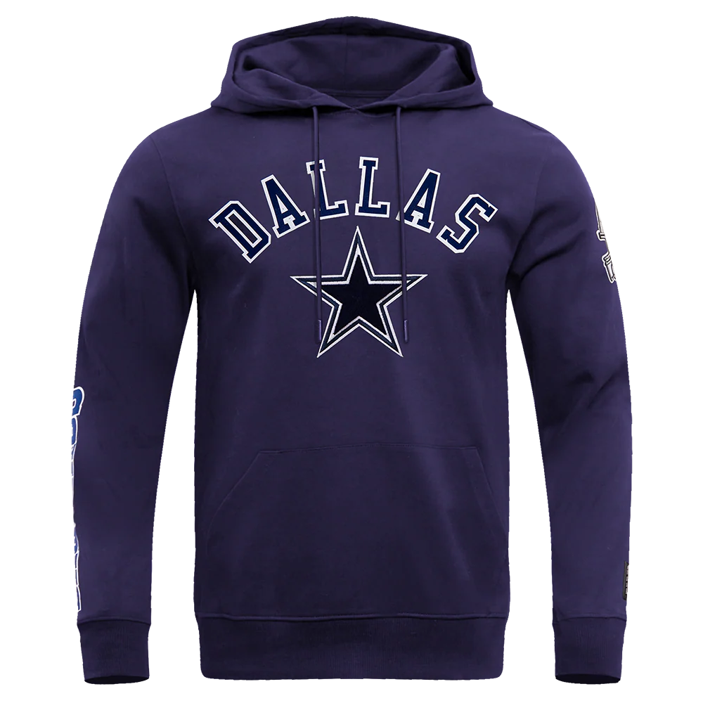 NFL DALLAS COWBOYS CLASSIC BRISTLE MEN'S PULLOVER HOODIE (MIDNIGHT NAVY)