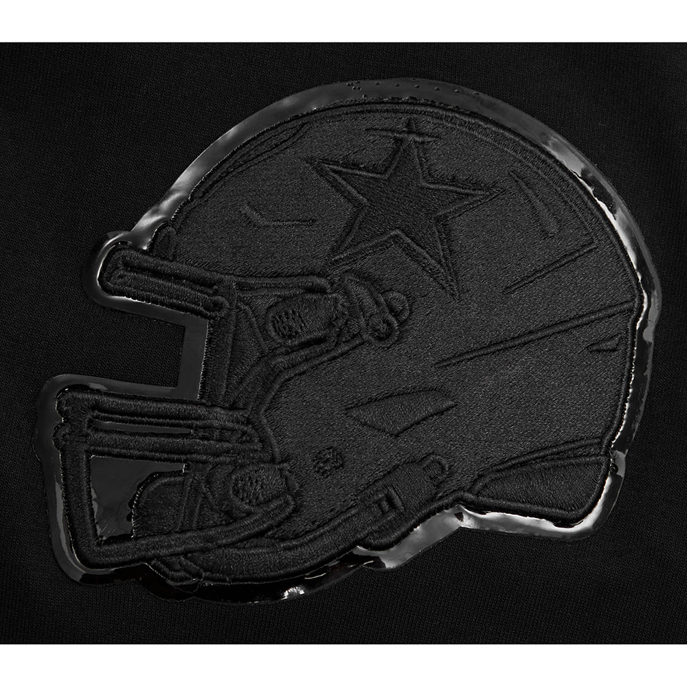 NFL DALLAS COWBOYS TRIPLE BLACK MEN'S PULLOVER HOODIE (BLACK) - Image 10
