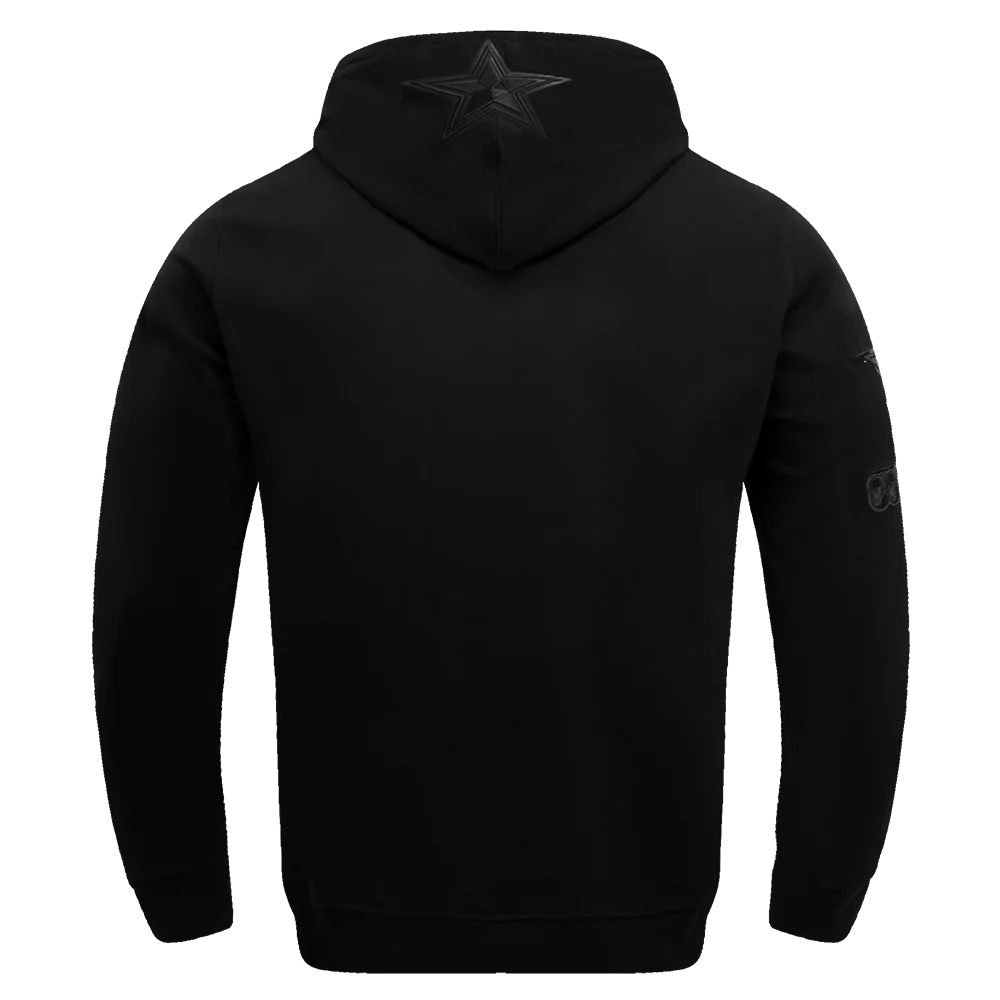 NFL DALLAS COWBOYS TRIPLE BLACK MEN'S PULLOVER HOODIE (BLACK) - Image 8