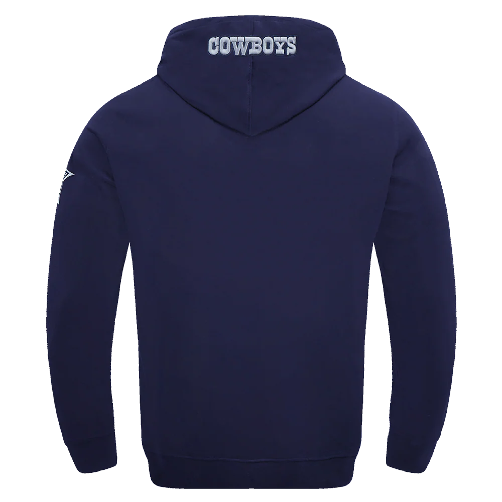 NFL DALLAS COWBOYS OLD ENGLISH MEN'S PULLOVER HOODIE (MIDNIGHT NAVY) - Image 3