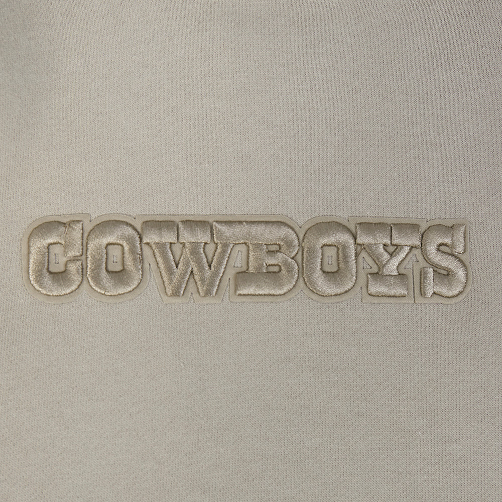 NFL DALLAS COWBOYS WINGSPAN MEN'S DROP SHOULDER FLEECE PULLOVER HOODIE (TAUPE) - Image 7