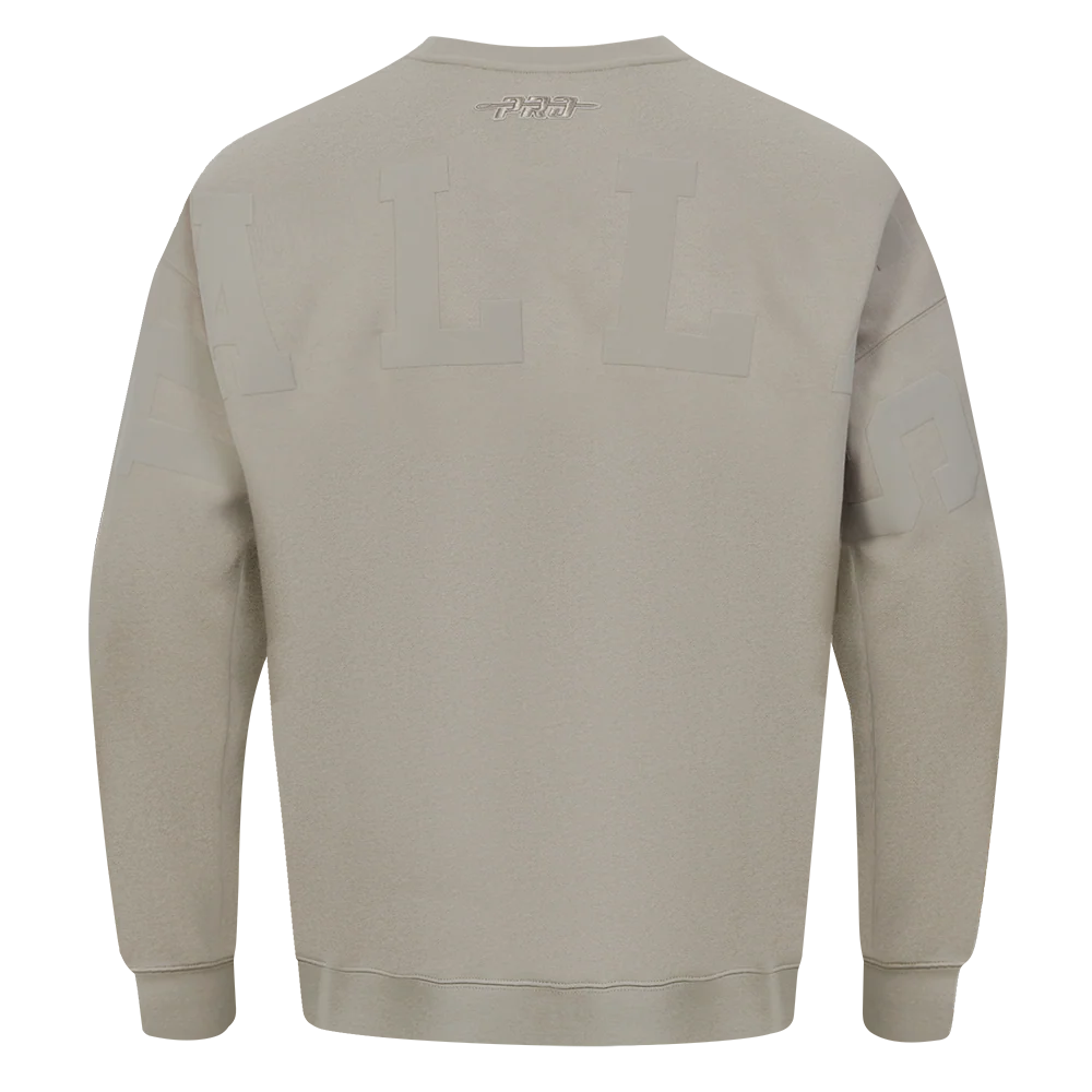 NFL DALLAS COWBOYS WINGSPAN MEN'S DROP SHOULDER FLEECE CREWNECK (TAUPE) - Image 5