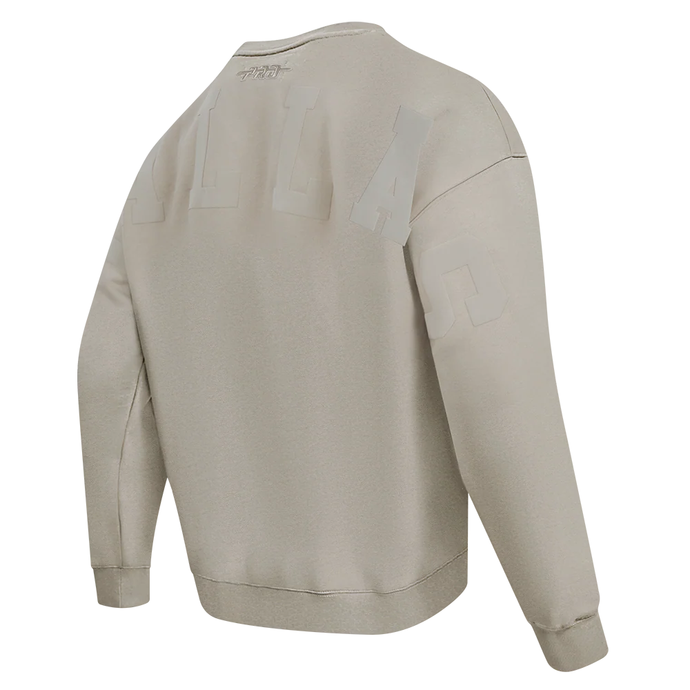 NFL DALLAS COWBOYS WINGSPAN MEN'S DROP SHOULDER FLEECE CREWNECK (TAUPE) - Image 6