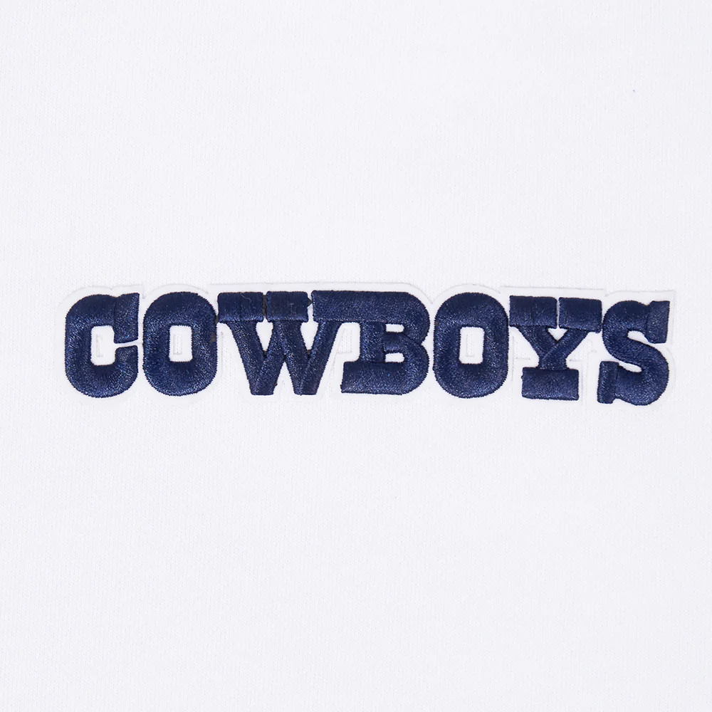 NFL DALLAS COWBOYS WINGSPAN MEN'S DROP SHOULDER CREWNECK (WHITE) - Image 8