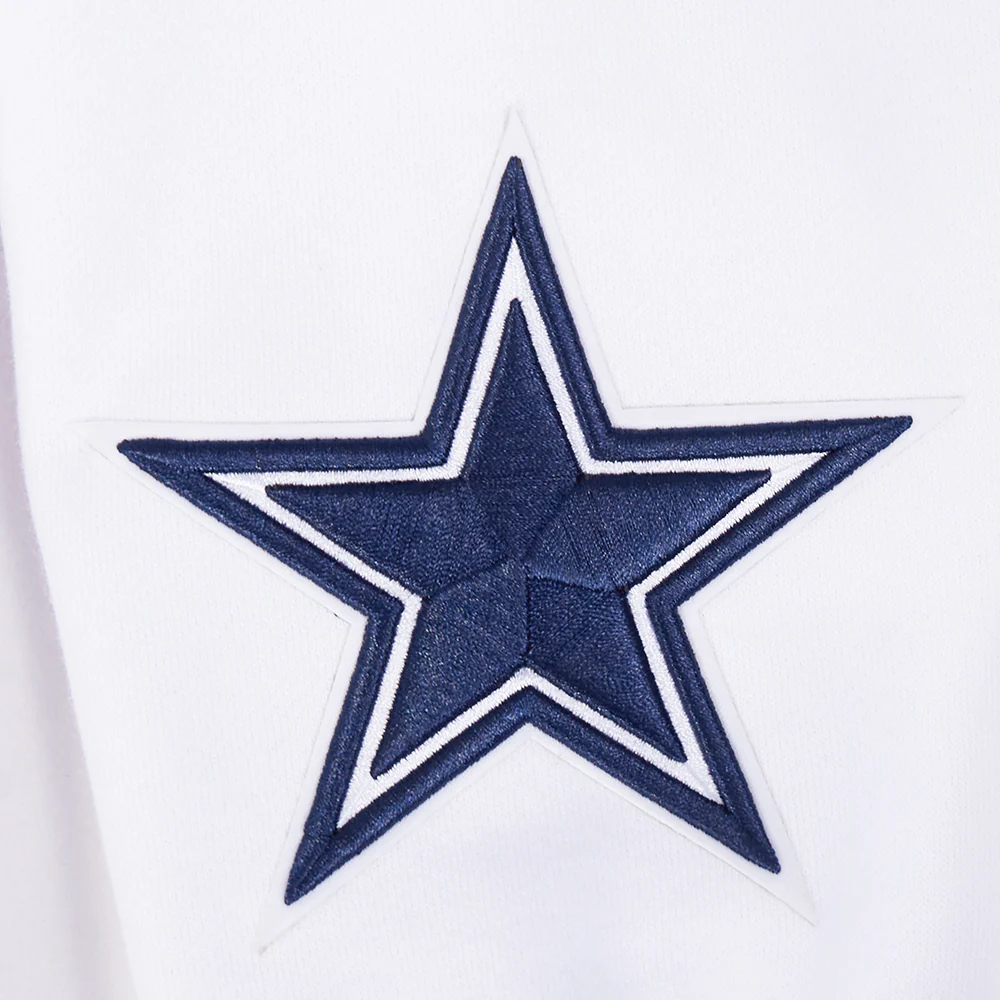 NFL DALLAS COWBOYS WINGSPAN MEN'S DROP SHOULDER CREWNECK (WHITE) - Image 9