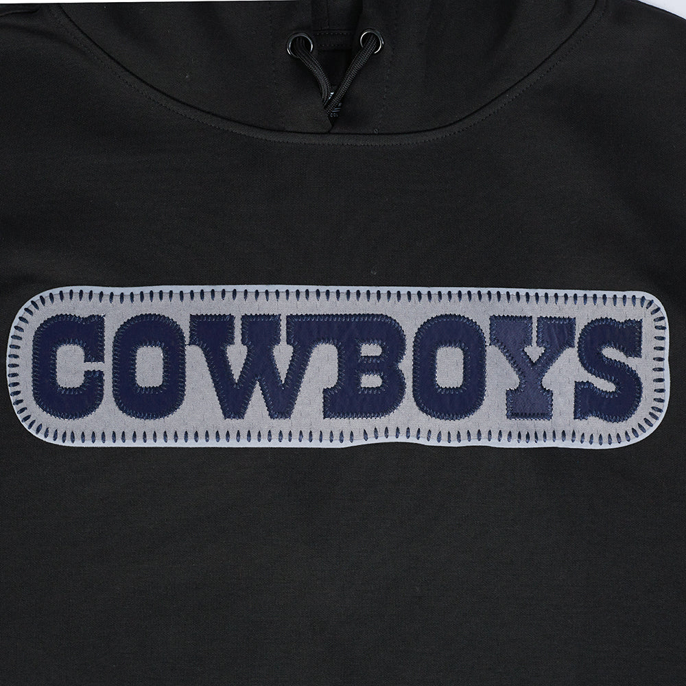 NFL DALLAS COWBOYS DIY PICK STITCH MEN'S DOUBLE KNIT PULLOVER HOODIE (BLACK) - Image 5