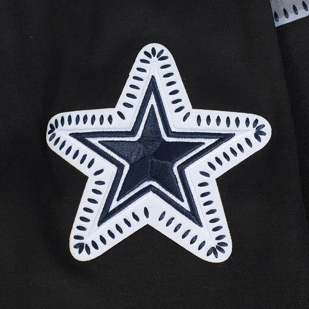 NFL DALLAS COWBOYS DIY PICK STITCH MEN'S DOUBLE KNIT PULLOVER HOODIE (BLACK) - Image 7