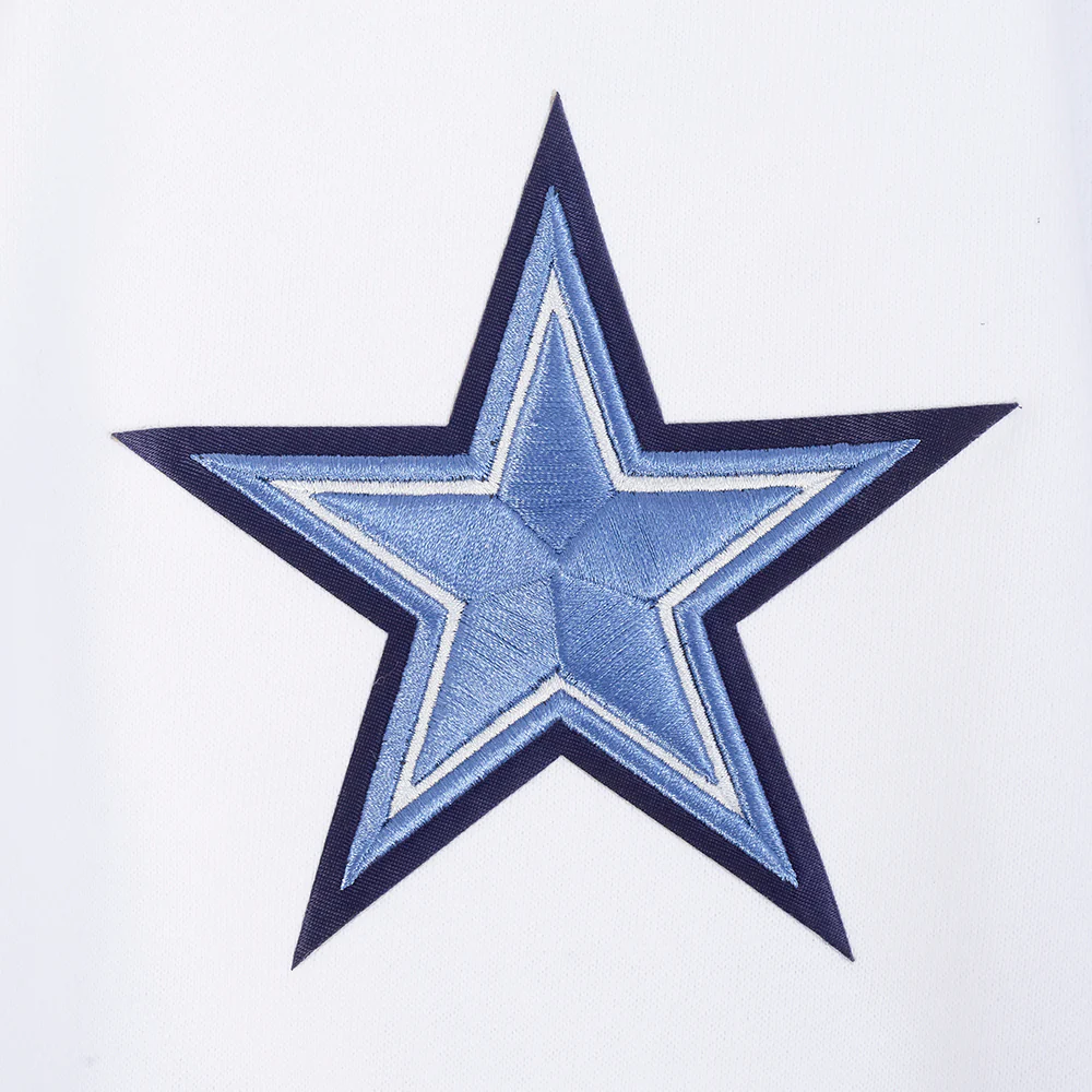 NFL DALLAS COWBOYS COUNTRY CLUB MEN'S DROP SHOULDER FLEECE CREWNECK (WHITE) - Image 6