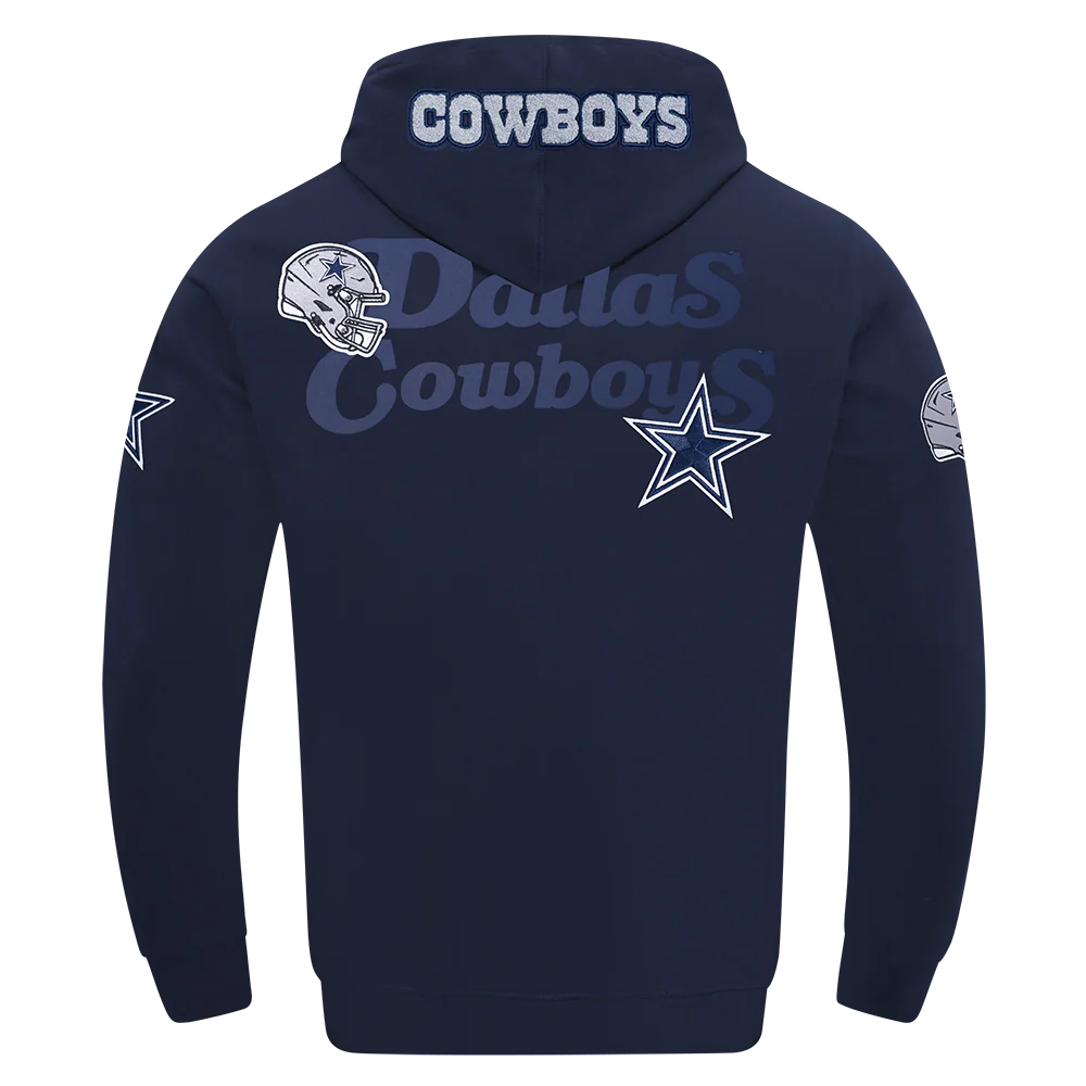 NFL DALLAS COWBOYS SOUVENIR MEN'S FLEECE PULLOVER HOODIE (MIDNIGHT NAVY) - Image 3