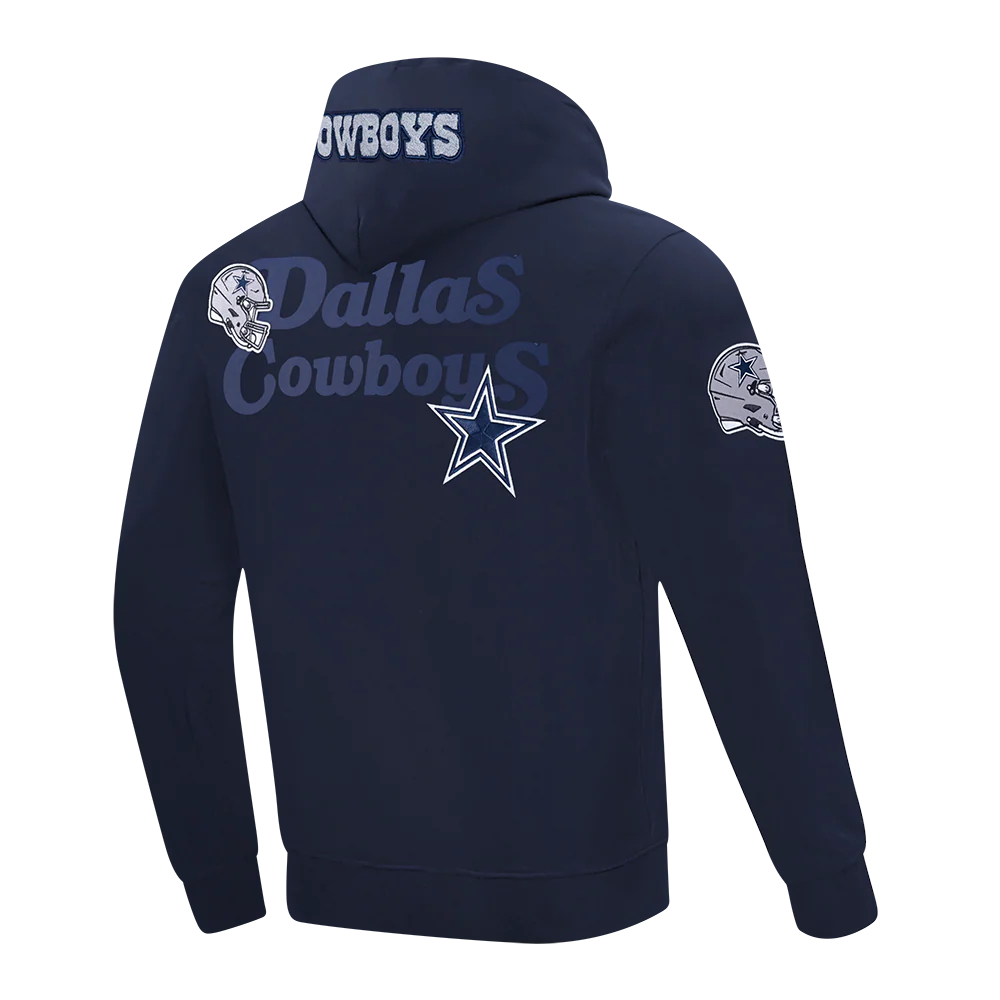NFL DALLAS COWBOYS SOUVENIR MEN'S FLEECE PULLOVER HOODIE (MIDNIGHT NAVY) - Image 4