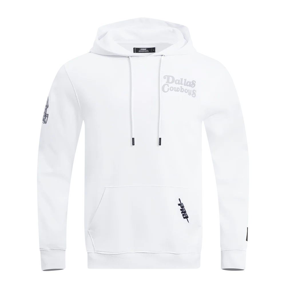 NFL DALLAS COWBOYS SOUVENIR MEN'S FLEECE PULLOVER HOODIE (WHITE)