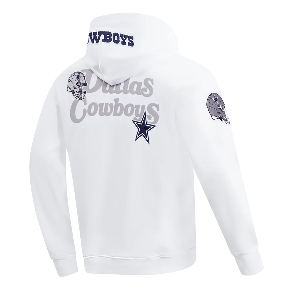 NFL DALLAS COWBOYS SOUVENIR MEN'S FLEECE PULLOVER HOODIE (WHITE) - Image 4