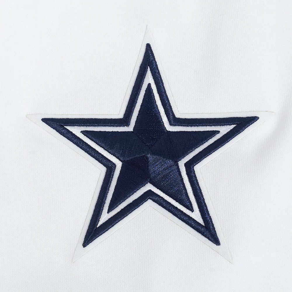NFL DALLAS COWBOYS SOUVENIR MEN'S FLEECE PULLOVER HOODIE (WHITE) - Image 7