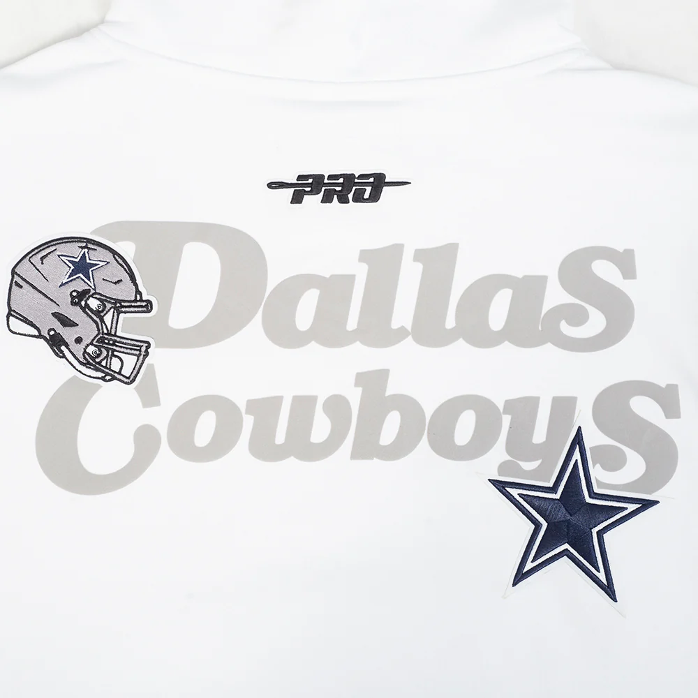 NFL DALLAS COWBOYS SOUVENIR MEN'S FLEECE PULLOVER HOODIE (WHITE) - Image 9