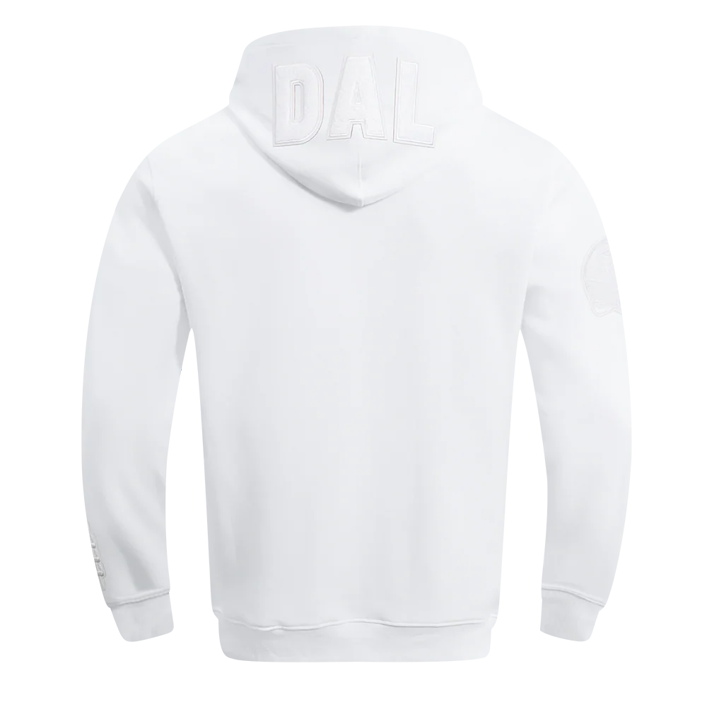 NFL DALLAS COWBOYS WHITE OUT MEN'S DOUBLE KNIT PULLOVER HOODIE (WHITE) - Image 3