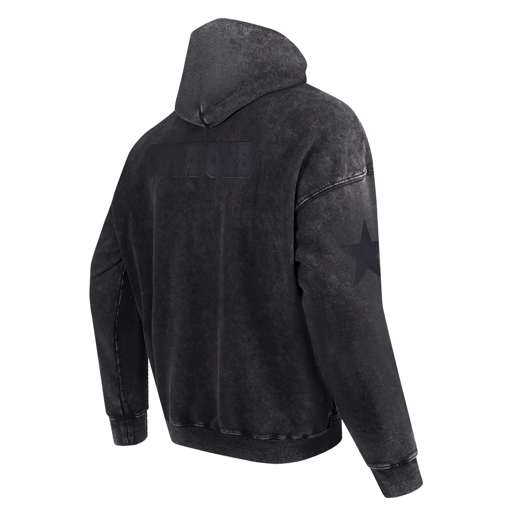 NFL DALLAS COWBOYS WASHED VANGUARD MEN'S ENZYME WASH DROP SHOULDER F (WASHED BLACK) - Image 6