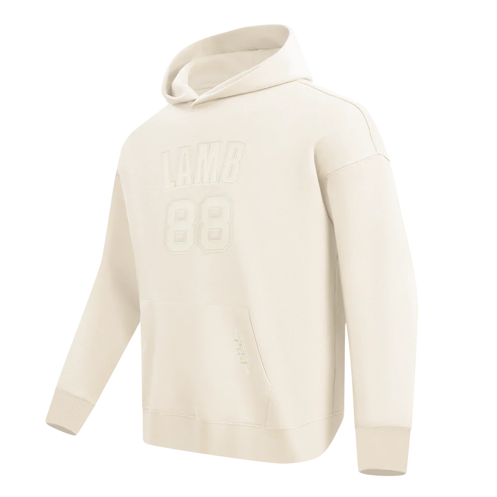 NFL DALLAS COWBOYS CEE DEE LAMB #88 NEUTRAL MEN'S DROP SHOULDER FLC (EGGSHELL) - Image 3