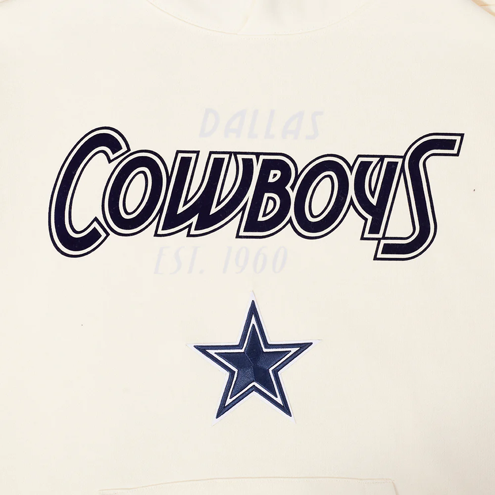 NFL DALLAS COWBOYS PARADISE MEN'S PULL OVER HOODIE (EGGSHELL) - Image 5