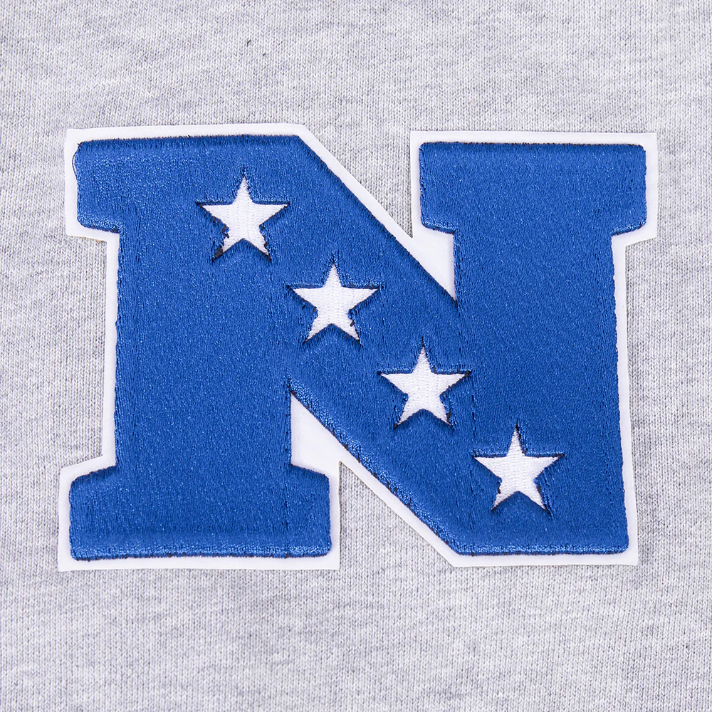 NFL DALLAS COWBOYS CREST EMBLEM RIB FLC PO HOODIE (HEATHER GREY/MIDNIGHT NAVY) - Image 8