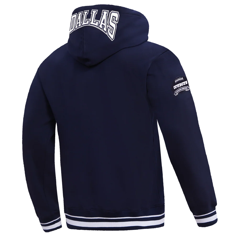 NFL DALLAS COWBOYS CREST EMBLEM RIB FLC PO HOODIE (MIDNIGHT NAVY) - Image 3
