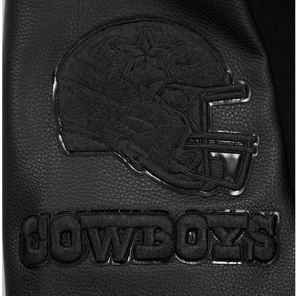 NFL DALLAS COWBOYS TRIPLE BLACK WOOL MEN'S VARSITY JACKET (BLACK) - Image 12