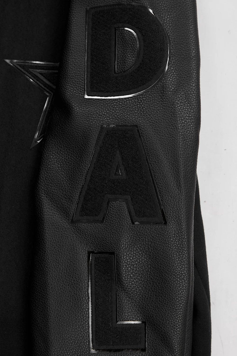 NFL DALLAS COWBOYS TRIPLE BLACK WOOL MEN'S VARSITY JACKET (BLACK) - Image 15