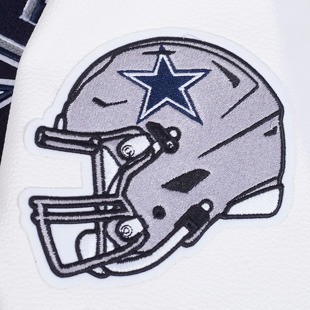 NFL DALLAS COWBOYS CITY RANSOM MEN'S RIB WOOL VARSITY JACKET (MIDNIGHT NAVY/WHITE) - Image 6