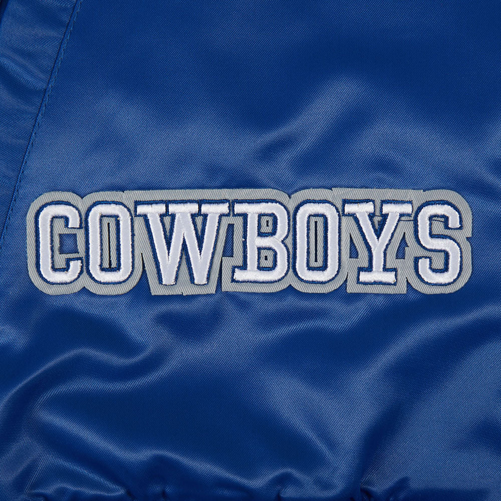 NFL DALLAS COWBOYS BEST OF MEN'S RIB SATIN JACKET (DODGER BLUE) - Image 10