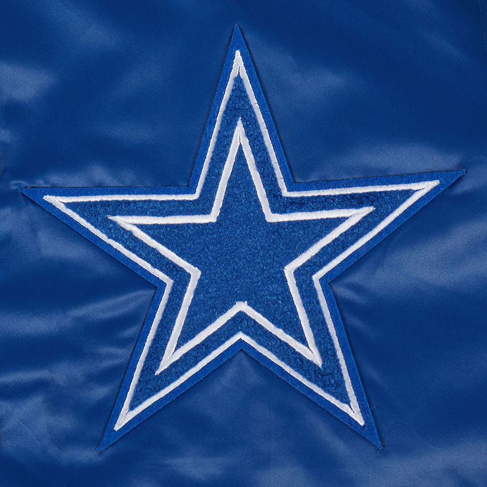 NFL DALLAS COWBOYS BEST OF MEN'S RIB SATIN JACKET (DODGER BLUE) - Image 22