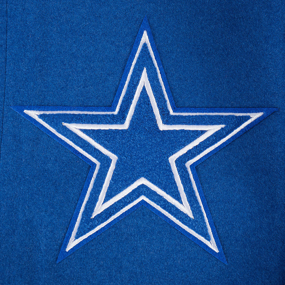 NFL DALLAS COWBOYS BEST OF MEN'S RIB WOOL VARSITY JACKET (DODGER BLUE/WHITE) - Image 10
