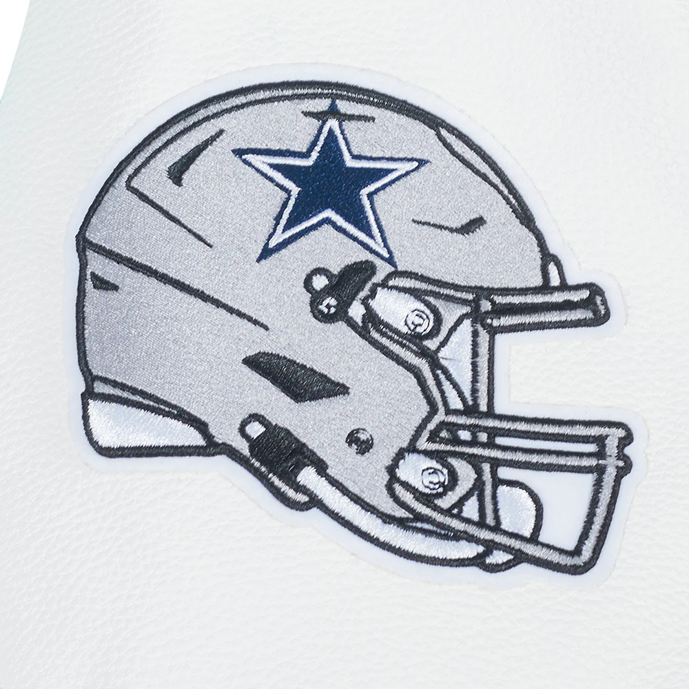 NFL DALLAS COWBOYS TEAM BADGE MEN'S RIB WOOL VARSITY JACKET (MIDNIGHT NAVY/WHITE) - Image 13