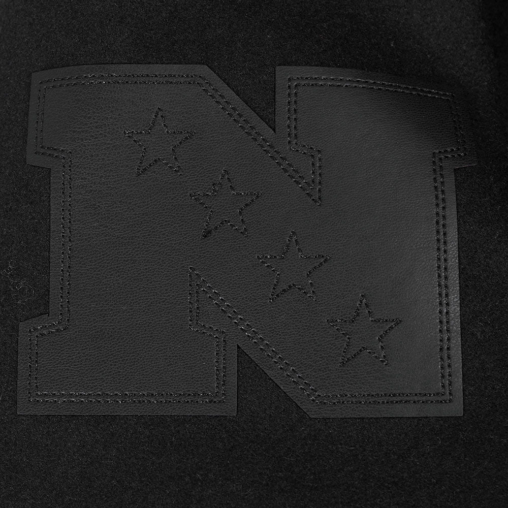 NFL DALLAS COWBOYS WASHED VANGUARD MEN'S ALL WOOL VARSITY JACKET (BLACK) - Image 8