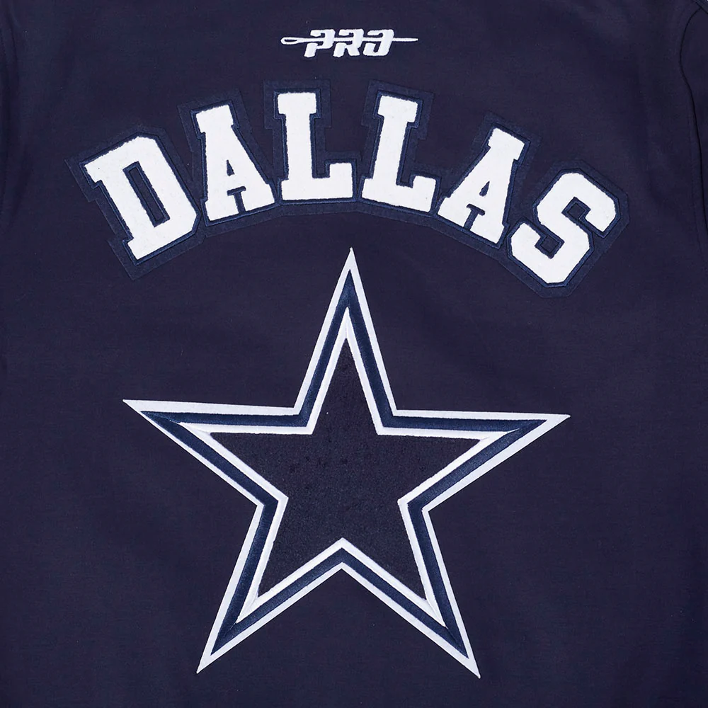 NFL DALLAS COWBOYS PRO GAME DAY MEN'S DBL KNIT JACKET (MIDNIGHT NAVY/WHITE) - Image 16