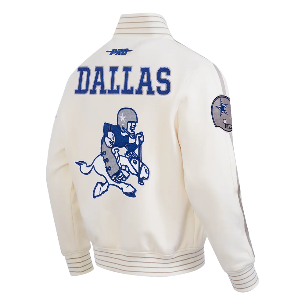 NFL DALLAS COWBOYS PRO GAME DAY MEN'S RETRO JACKET (EGGSHELL/TAUPE/EGGSHELL) - Image 15