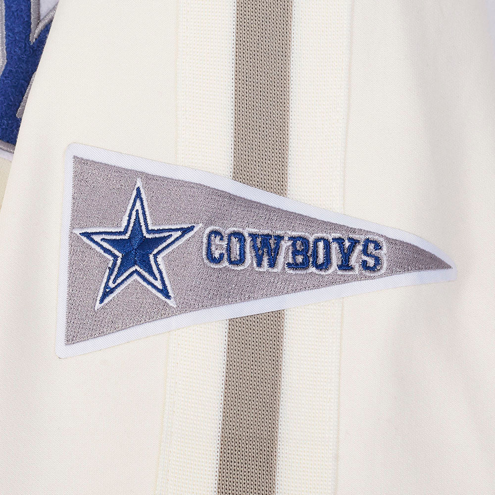 NFL DALLAS COWBOYS PRO GAME DAY MEN'S RETRO JACKET (EGGSHELL/TAUPE/EGGSHELL) - Image 9