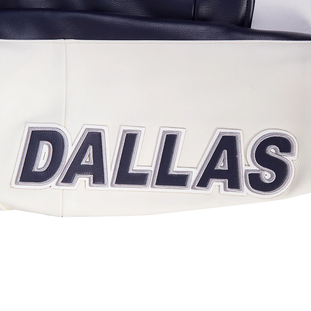 NFL DALLAS COWBOYS MEN'S MOTO JACKET (EGGSHELL/ MIDNIGHT NAVY) - Image 11