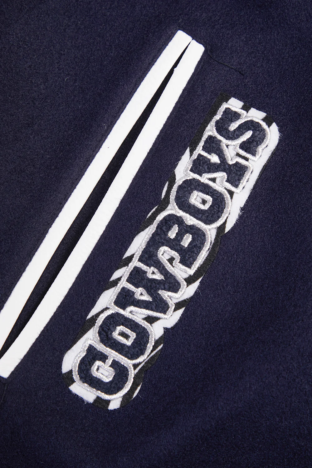 NFL DALLAS COWBOYS ANIMAL PRINT MEN'S WOOL VARSITY JACKET (MIDNIGHT NAVY/WHITE) - Image 7