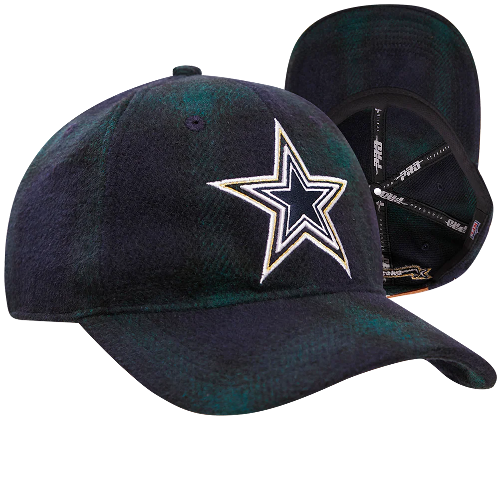 NFL DALLAS COWBOYS PRO PREP PLAID DAD HAT (FOREST GREEN/MIDNIGHT NAVY) - Image 7